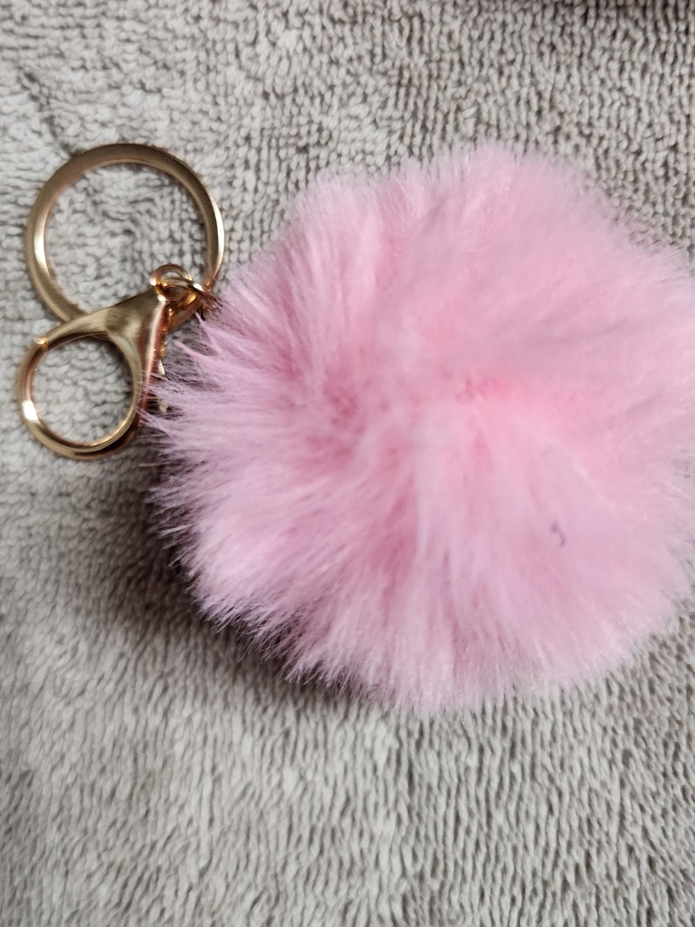 Sparkly Pink Silicone Ring, Pom Pom Keychain, Flower Straw Topper, & Candle - Picture 5 of 5